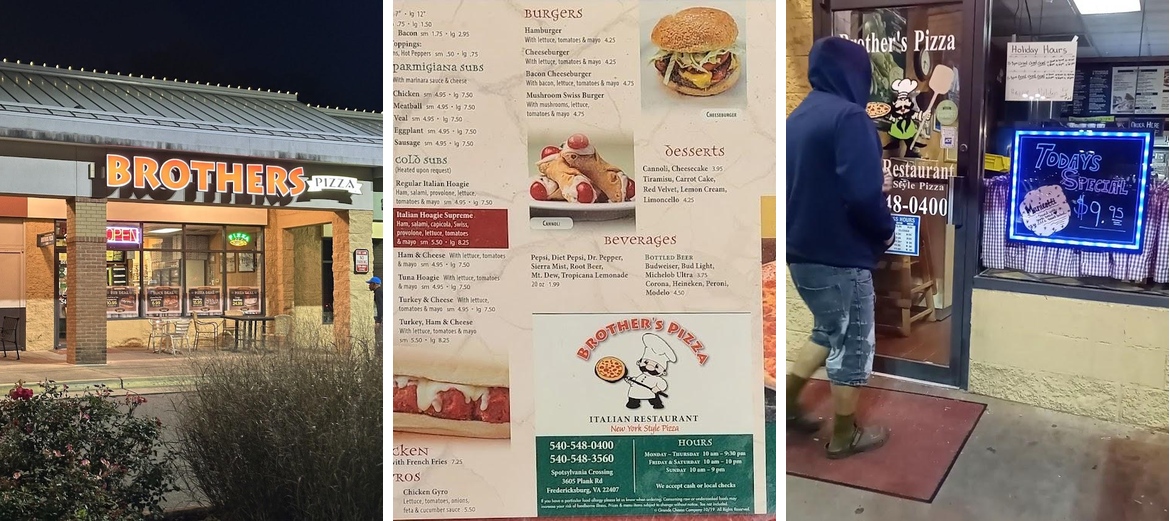 Brothers Pizza Menu